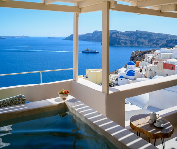 Private terrace with amazing view and hot tub