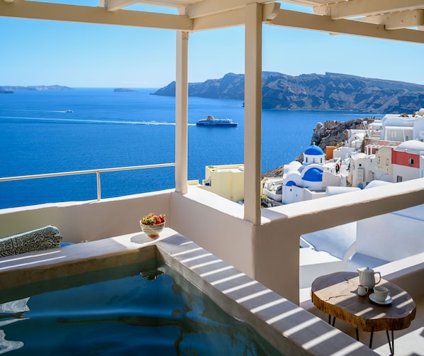 Private terrace with amazing view and hot tub