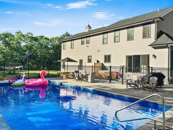 Summer's calling relax and enjoy this awesome heated pool at- 31 Pine Rd West Dennis- Cape Cod- New England Vacation Rentals