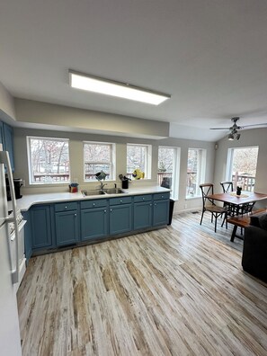 Open Kitchen area, dining area