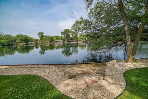 Stairs down to lake