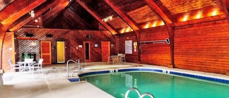 Heated indoor pool open all year round.