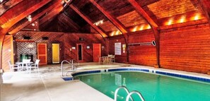 Heated indoor pool open all year round.