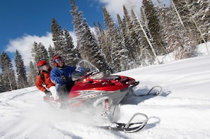 Access the snowmobile trails with out trailering