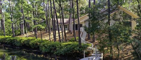 Private walkway to fishing pier