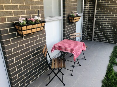 Generous backyard, 15mins to the CBD. Heated pool in complex. Brand new