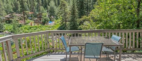 Sunny south facing back deck