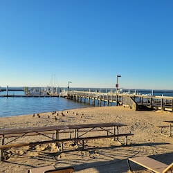 Public beach within walking distance of the unit