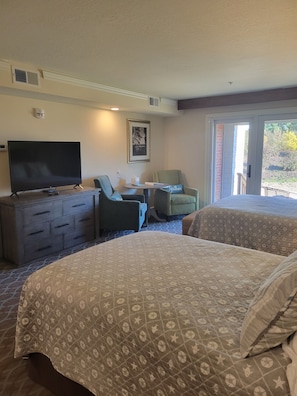 Table for business or eating, 50" smart TV