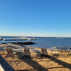 Public beach within walking distance of the unit
