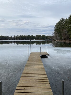 New dock installed 2021; bring your own boat or rent our Bennington pontoon.
