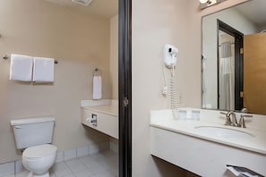 Bathroom with the essential kit provided!