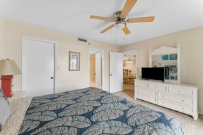 Stretch out and relax on the comfortable king size bed
