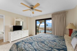 Comfortable enough to sleep in the king size bed all day...but the beach beckons come out and play!