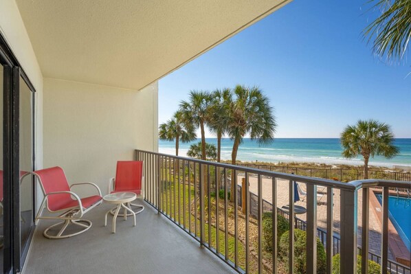 Great views from your 2nd floor condo that overlooks the Gulf and pool.