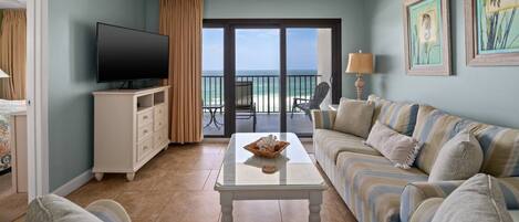 Relax and enjoy views of the beach from your 7th floor condo.