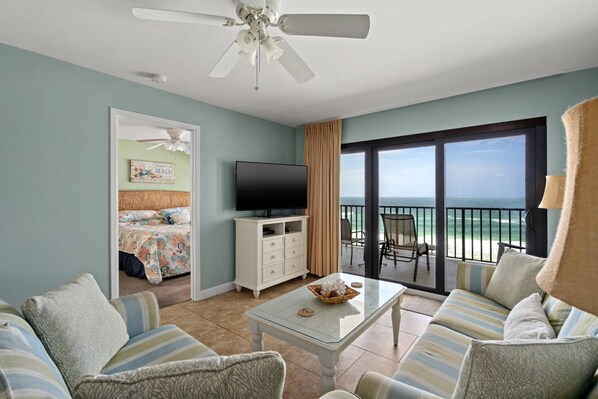 Open layout with beach views