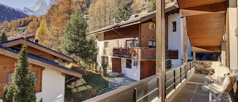 View from Penthouse Zen south facing balcony across to Chalet Zen 