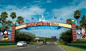 My place is 1/2 mile from the Walt Disney World Entrance.