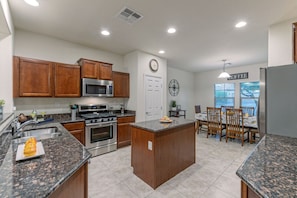 Open floor plan provides spacious and attractive living spaces.