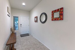Entrance foyer of our 4 BR, 2 BA  home, QUAIL RUN.