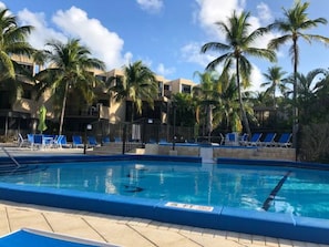 The pool deck