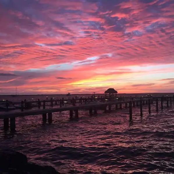 Sunset on the bay. No filter! Taken from the condo marina.
