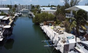 HUGE dock canal side back & side yard - plenty of space to relax and enjoy 