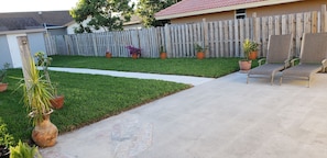 Large backyard