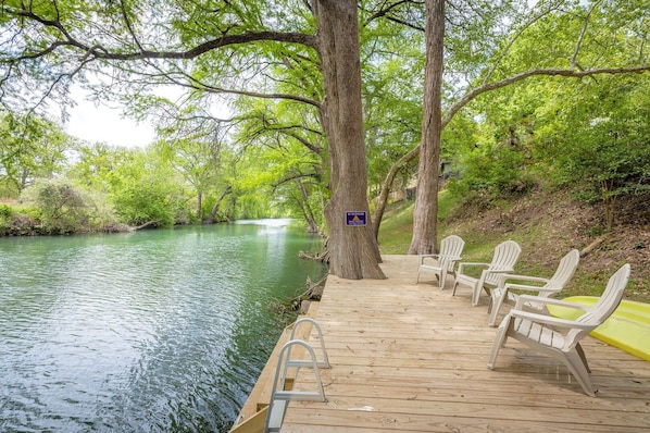 Serene Guadalupe Riverfront in the backyard