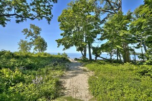 Private path to gorgeous sand beach.