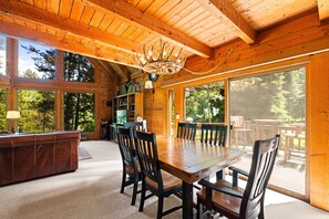 Front deck access from dining room.
