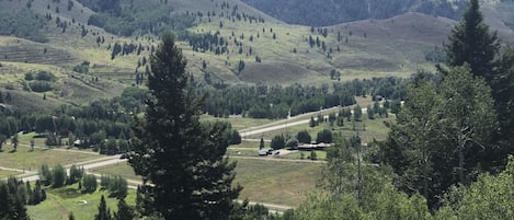 View of property from Saddle Trail on west side.