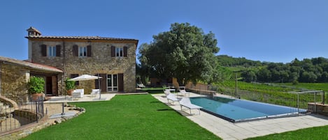 The Villa and the charming equipped and panoramic pool