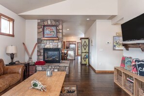 Living Room with Dual Sided Fireplace