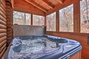 Screened-In Hot Tub