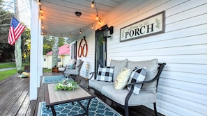 The lights give the porch a warm, inviting feel both day & night.