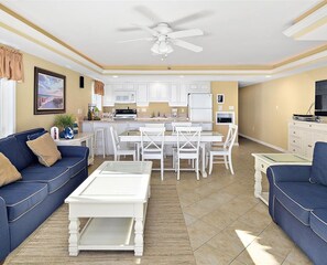 Living area at Ocean City Boardwalk Suites S-1