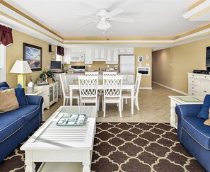 Living/Dining Room at Ocean City Boardwalk Suites S2