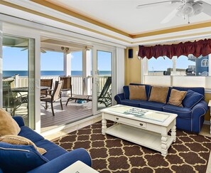 Living Room at Ocean City Boardwalk Suites S2