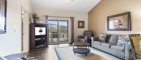 Living Room - Cable TV/DVD, Sofa Bed, Balcony Access