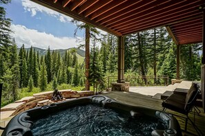 private hot tub with amazing views