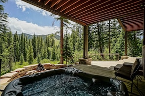 private hot tub with amazing views