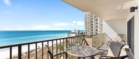 Admire the view! Balcony with table and chairs.