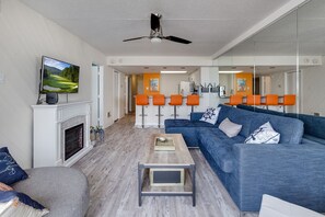 Recently remodeled, this Home is light, bright, and beachy.