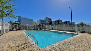 Large swimming pool just steps away from the villa.