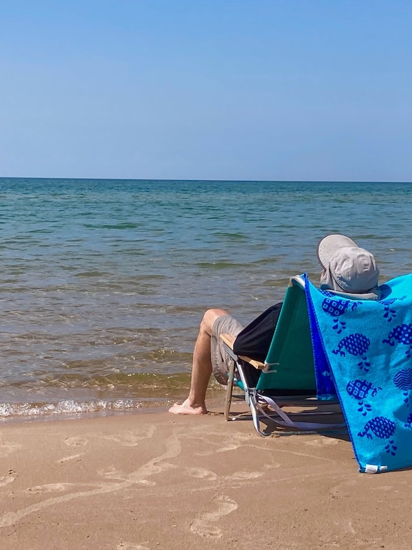 Lake Michigan is a short car or bike ride from out house