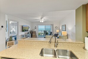 St. Augustine Oceanfront Rentals Kitchen Living Rm