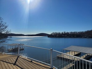 Upper Deck overlooking the cove and the main channel.