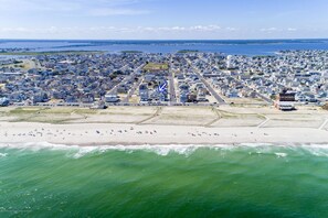 view from ocean. House is identified by arrow. Its a 1 minute walk.